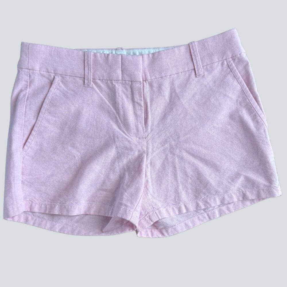 NWT J.Crew 3.5" Chino Shorts Womens 00 Light Pink Low Rise Preppy Summer